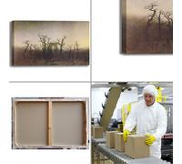 Caspar abbazia tra gli alberi quadro stampa tela dipinto telaio arredo casa