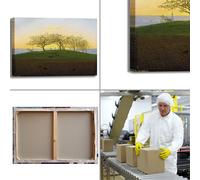 Caspar collina campo arato design quadro stampa tela dipinto telaio arredo casa