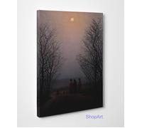 Caspar David Friedrich Mattina di Pasqua Stampa su Tela Vernice Pennellate