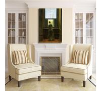 Caspar donna alla finestra design quadro stampa tela dipinto telaio arredo casa