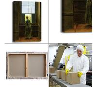 Caspar donna alla finestra design quadro stampa tela dipinto telaio arredo casa