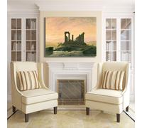 Caspar tempio di Giunone design quadro stampa tela dipinto telaio arredo casa