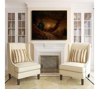 Caspar uomini e la luna design quadro stampa tela dipinto telaio arredo casa