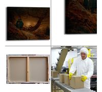 Caspar uomini e la luna design quadro stampa tela dipinto telaio arredo casa