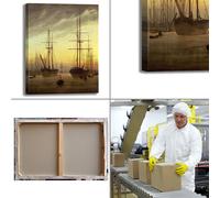 Caspar veduta di un porto design quadro stampa tela dipinto telaio arredo casa