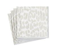 Caspari 8931C Zanzibar - Tovaglioli di carta, 20 pezzi, colore: Argento