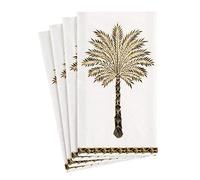 Caspari Grand Palms - Tovaglioli di carta per ospiti, 15 per confezione, colore: nero