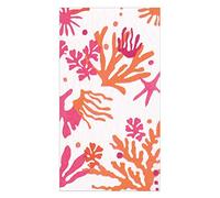 Caspari Matisse - Tovaglioli per ospiti, colore: corallo e arancione, confezione da 15