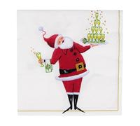 Caspari Tovaglioli da cocktail con Babbo Natale, 20 per confezione