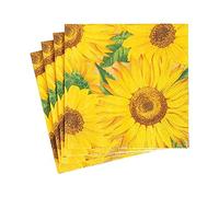 Caspari Tovaglioli di carta da cocktail di girasoli, 20 per confezione