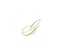 Caspari - Tovaglioli di carta da cocktail "Signature Gold Initial", confezione da 30 pezzi, colore: Bianco perlato, Carta, White Pearl, 12.7 x 0.5 x 12.7 cm