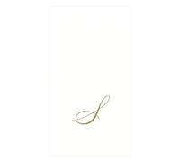Caspari Towels, S, Pack of 24 White Pearl Paper Linen-Asciugamani per Ospiti, Monogram Initial, Confezione da 24, Carta, Guest Towel, unità