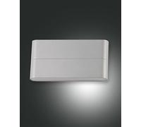 Casper applique LED alluminio rettangolare bombata lati argento [EEK: A]
