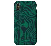 Casper The Friendly Ghost Green Psychedelic All-Over Print Custodia per iPhone X/XS