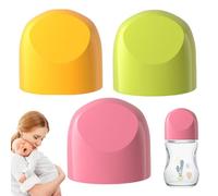 Caspi di bottiglia per bambini - tappi di sostituzione del biberon per a collo largo, accessori in forma universale da 3 pacchi | Comodi coperture di stoccaggio liquido per succo d'acqua del l