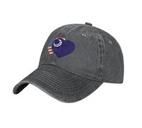 Casquette de Baseball Vintage American Fort Moultrie Flag Heart, Unisex réglable Baseball Hats Twill Plain