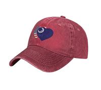 Casquette de Baseball Vintage American Fort Moultrie Flag Heart, Unisex réglable Baseball Hats Twill Plain