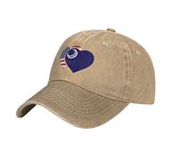Casquette de Baseball Vintage American Fort Moultrie Flag Heart, Unisex réglable Baseball Hats Twill Plain