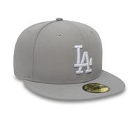 New Era MLB League Basic 59Fifty Los Angeles Dodgers Snapback cap, Uomo, Gray White, 7 5/8 (60.6 cm)