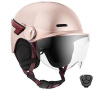 CASR Glow, Casco LED per Bicicletta e Monopattino Elettrico, Visiera XL e Cuscinetti Auricolari Rimovibili, Luci Posteriori e Telecomando, Design Urbano per Uomo e Donna, Rosa Brillante, Taglia M