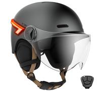 Casco per bicicletta Casr LED con visiera per bici e monopattino Glow Antracite Opaco Taglia L - Nouvo
