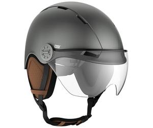 CASR Style - Casco Lifestyle urbano per bicicletta e monopattino elettrico, visiera trasparente e paraorecchie rimovibili, comfort ottimale per uomo e donna