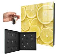 Cassa 30x30 cm fette di limone Porta Sinistra Nero