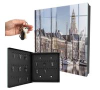 Cassa 30x30 cm Vele sull'acqua Porta Sinistra Nero