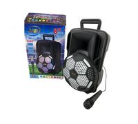 CASSA ACUSTICA AMPLIFICATA RICARICABILE TROLLEY KARAOKE CON MICROFONO1800 WATT