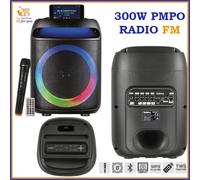 Karma Diffusore amplificato Sonetra con radiomicrofono woofer 8" Nero
