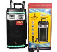 Cassa Amplificata Karaoke 10000W Bluetooth 2 Microfoni Wireless USB Luci Led