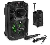 CASSA AMPLIFICATA PORTATILE ATTIVA 100W 8" BLUETOOTH + BATTERIA RICARICABILE + MICROFONO WIRELESS + USB MICRO SD + TELECOMANDO