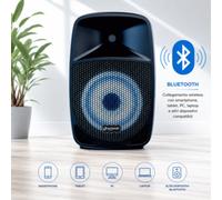Cassa Bluetooth 300W PMPO 100W RMS con Microfono USB TF/SD 12"