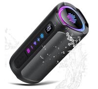 Cassa Bluetooth 5.4 Potente 20W, Doppio Driver Basso, 20H Autonomia, Casse Bluetooth Portatile con 2 EQ Modalità+Display Digitale, 7 RGB, TF, Accoppiamento TWS, Altoparlante Bluetooth da Esterno Feste