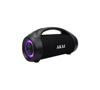 Akai Boombox Soundblaster Ghettoblaster Bluetooth altoparlante impermeabile IPX5, 50 W Bluetooth Box portatile senza fili Stereo Sound, LED Show, A2DP Bluetooth 5.0 Speaker per interni ed esterni e