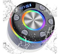 Cassa Bluetooth Doccia, Altoparlante Bluetooth con suono stereo, IPX7 impermeabile Mini Cassa Bluetooth Potente con ventosa,Luce LED Colorate,microfono integrato, speaker bluetooth per Viaggi Doccia