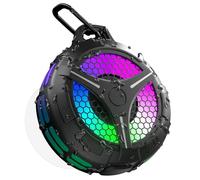 Altoparlante per doccia Bluetooth impermeabile IPX7, altoparlanti portatili wireless Bluetooth, bassi stereo, luci RGB, suono surround 360, stereo wireless vero, suono chiaro da 15 W, microfono