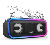 Cassa Bluetooth, DOSS SoundBox Pro + Altoparlante Bluetooth wireless con 24 W suono impressionante,bassi potenti, IPX5 impermeabile, 15 ore di riproduzione, accoppiamento stereo wireless,LED Luce-Nero