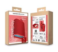 Energy Sistem Altavoz Bluetooth - Hecho con Plastico Reciclado - IPX6 - 12h de Autonomia - Radio FM - Luces LED - Manos Libres - Micro SD - TWS - Color Rojo