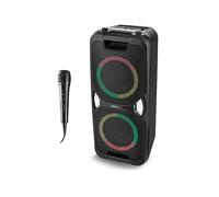 Medion Altoparlante Bluetooth PE-1 Pure Partybox – batteria, 2 porte microfono, karaoke, luci, AUX