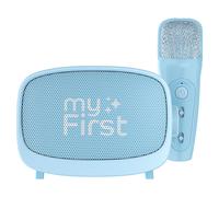 myFirst Voice 2, Karaoke per Bambini, con Microfono Wireless, 5 Effetti Vocali Divertenti, Altoparlante Portatile con Bluetooth, AUX, Slot per MicroSD non Inclusa, Controllo Eco & Riverbero, Blu