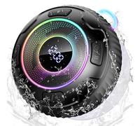 Cassa Bluetooth Portatile, IPX7 Impermeabile Cassa Bluetooth Doccia con Luce LED Colorate, Ventosa, 360° Stereo Speaker Bluetooth Chiamata Vivavoce, 10 Ore Altoparlante Bluetooth Ricaricabile Tipo-C