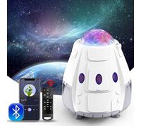 CASSA BLUETOOTH PROIETTORE LAMPADA LUCE NOTTURNA GALASSIA CAPSULA ASTRONAVE