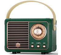 Cassa Bluetooth Retrò Portatile Regalo Uomo Altoparlante Bluetooth Supporto USB/TF/AUX, Vivavoce Regalo Uomo Compleanno,Regali per Lui Amico o Bambino Altoparlante Vintage per Decorazione Casa (Verde)