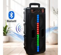 Cassa Bluetooth Ricaricabile 20W RMS 70W PMPO con LED RGB radio FM usb sd