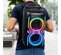 Cassa Bluetooth Ricaricabile luci RGB 100W RMS a Zaino con Radio FM usb sd