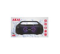 Cassa Boombox Wireless Impermeabile e TWS con Radio FM - AKAI - Nero - Impermeabile - Wireless - BT