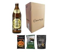 Cassa da 20 Birre EDELSTOFF AUGUSTINIER 50cl + Selezione di 3 Premium Chips