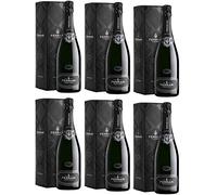 Cassa da 6 Bottiglie Atucciate di FERRARI PERLE' NERO 75 CL