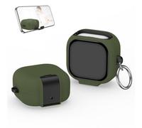 Cassa del manicotto per Samsung Buds4 / Buds4Pro Auricolari senza fili Coperchio di protezione per Buds 4 / Buds 4Pro Antiurto Borsette con il supporto del telefono (Army Green)